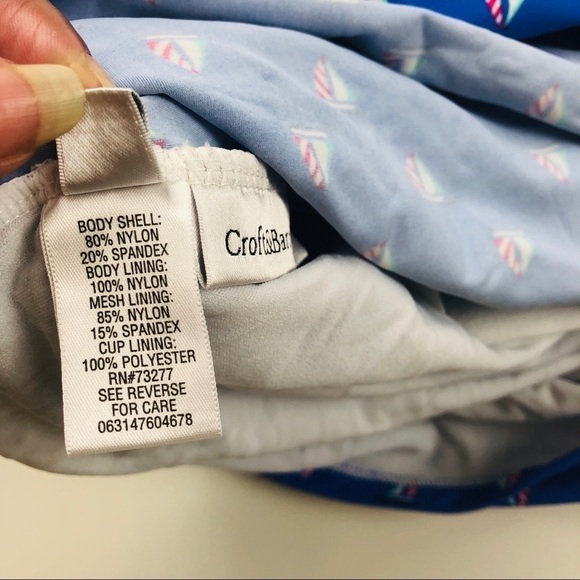 Craft & Barrel Sail boat print Tankini Top - Picture 5 of 8